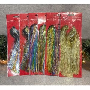 Lot of 6 Wondershop Icicles Multi-Color Rainbow & Gold 18" 1000 Count Each